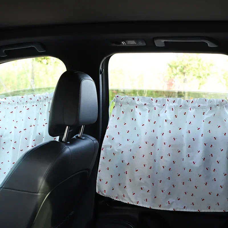 Car Curtain Inside the Car Sun Curtain Sunscreen Heat Insulation Cartoon Children's Shade Suction Cup Privacy Accessories image 5