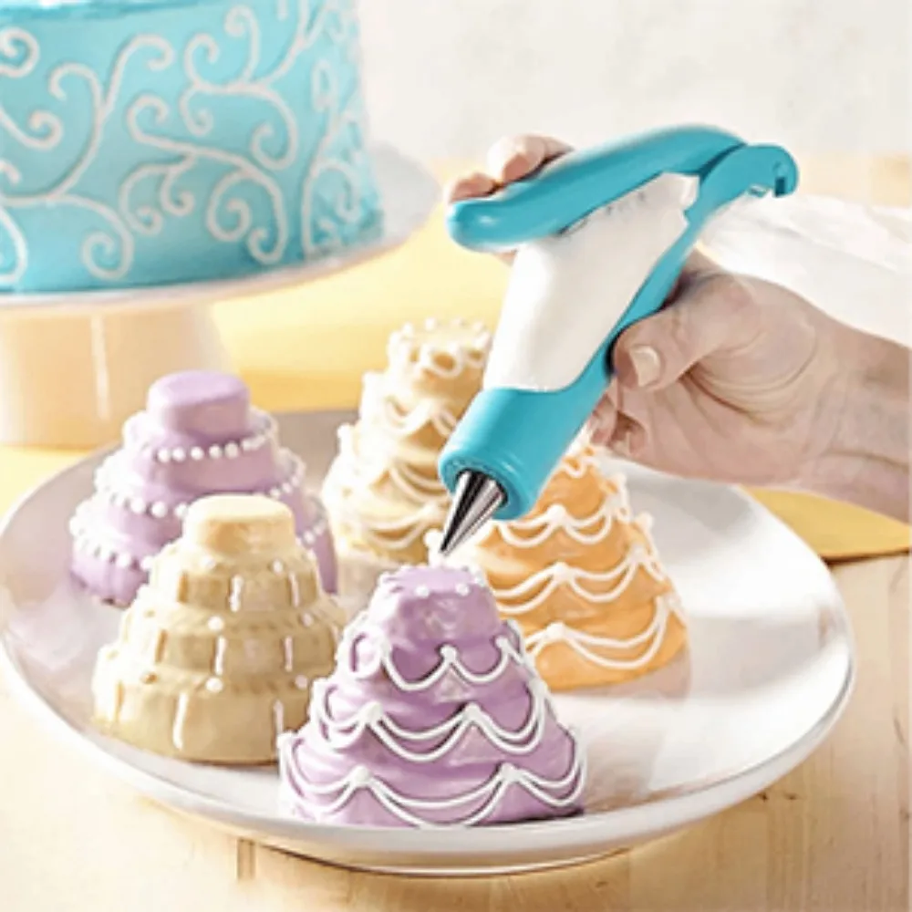 Pastry Icing Pen Cake Tools Reusable Piping Bag with Nozzle Tips Fondant Cake Cream Syringe Baking Utensils DIY Accessories