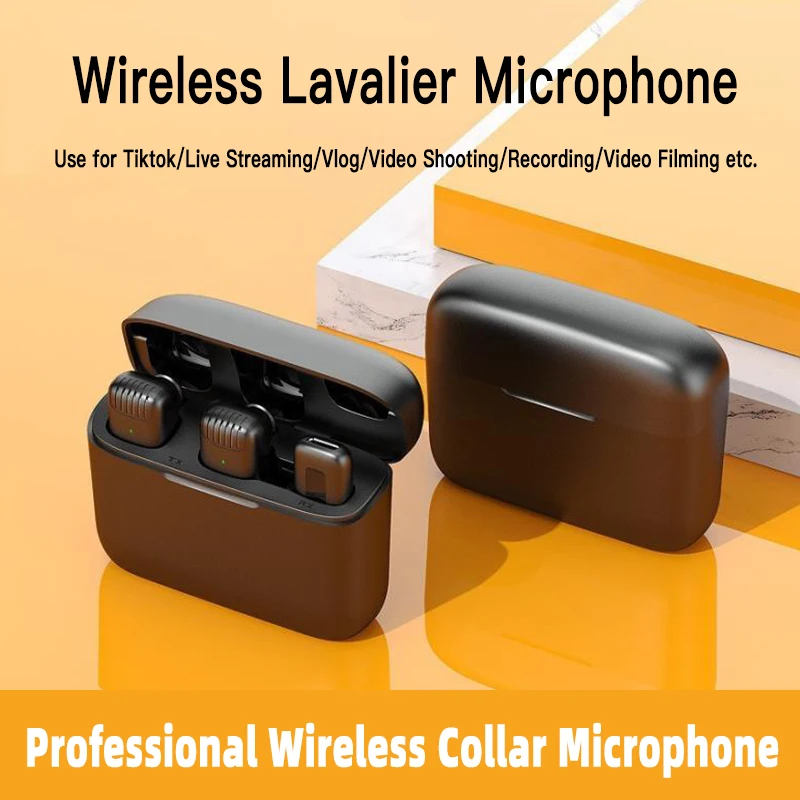 Wireless Lavalier Microphone Live Streaming Tiktok Phone Microphone Outdoor Video Shooting Vlog foodie Live-streamer Microphone