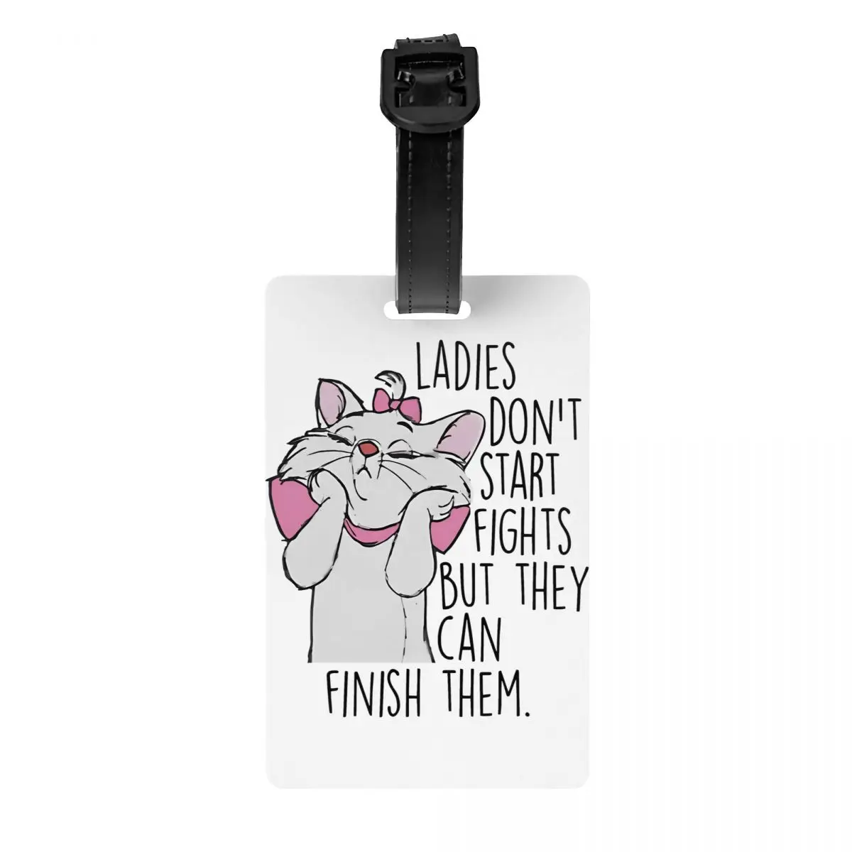 Aristocats Marie Cat niedlichen Kätzchen Gepäck anhänger Reise zubehör tragbares Etikett Gepäck tasche Fall Tags ID Adresse Tags Geschenk