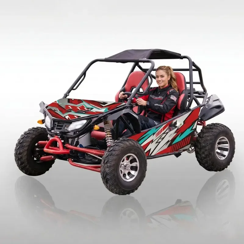 Commercial 200cc 2 Seat Petrol Off-road Go-karts for Adult and Kids 12L Offroad Go Kart Drift Off-road Go-karting
