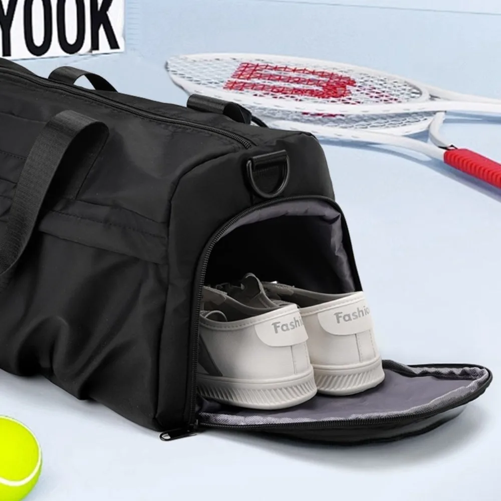 

Сумка для фитнеса большой емкости с разделением для сухой и влажной воды, водонепроницаемая спортивная сумка на плечо из ткани Оксфорд, многофункциональная спортивная сумка