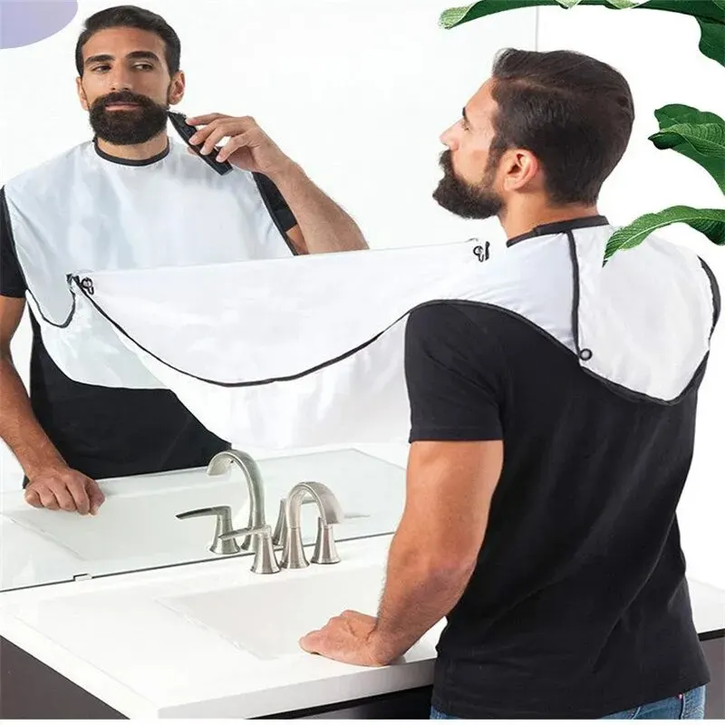 Bavoir de rasage avec ventouse, coupe de barbe, bavoir de coiffure