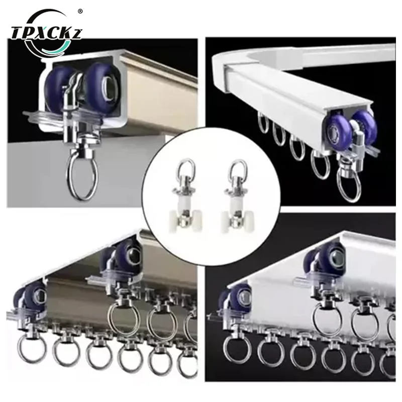 [SL]20 Piece Zinc Alloy Curtain Roller Set For Straight Gliding Tracks Home Curtain