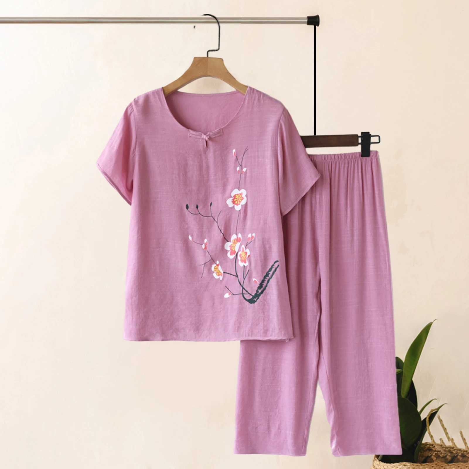 XL-4XL Summer Women Matching Sets OL Work Outfits Causal Short Sleeve Shirt Loose Wide Leg Pants Fashion Suit Urban Tracksuits