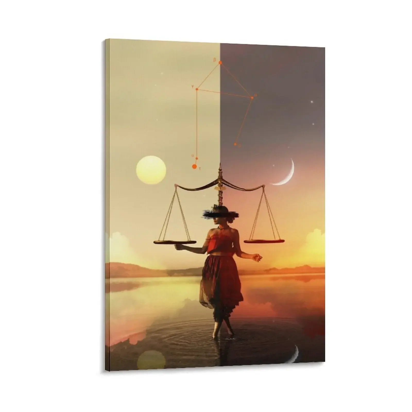 

Libra - Digital Collage Canvas Painting interior paintings decorations for the room home decorations and organization