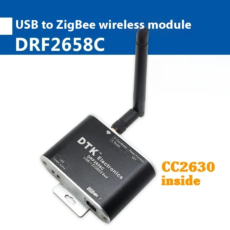 

USB to ZigBee Wireless Module DRF2658C - CC2630/CC2530 Chip, 1.6km Long Range for IoT & Smart Home (Windows/Linux)
