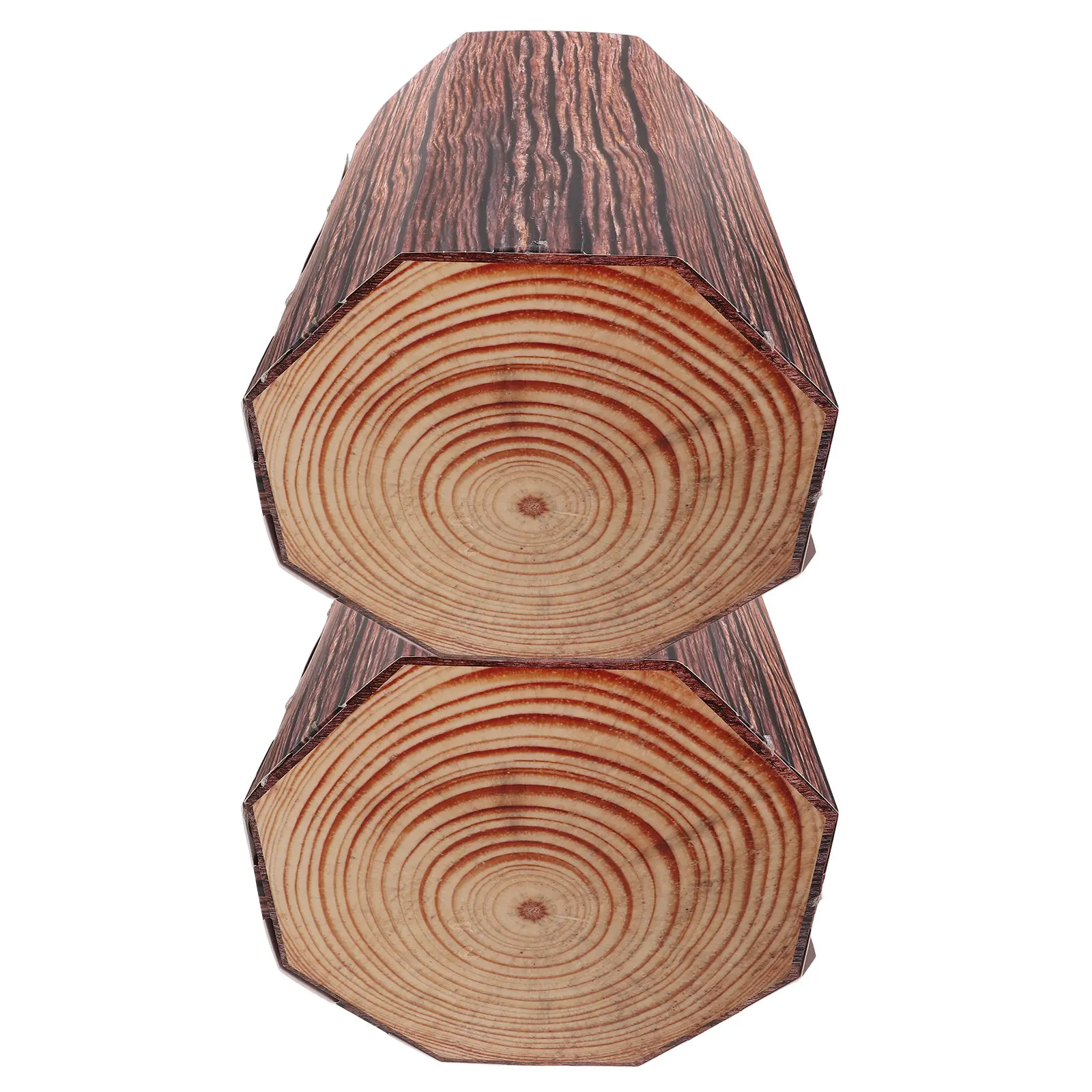 

Набор из 3 декоративных пней под дерево: реалистичный дизайн под кору дерева для ковбойских вечеринок, украшения для стола, декор для фермерских праздников