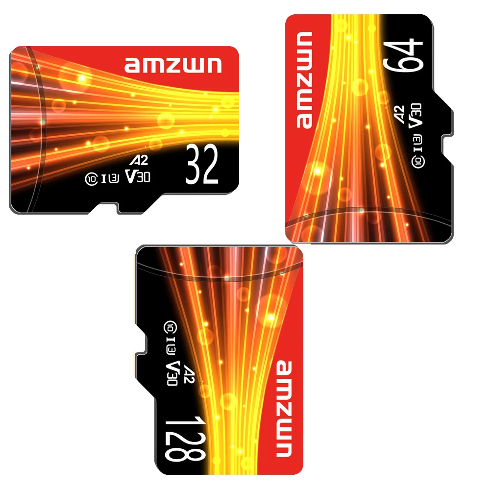 

amzwn A2 V30 Memory Card 32GB Mini SD Card 64GB 128GB MiniSD Max Uitra C10 TF card cartao de memoria for Mobile Phone Monitoring