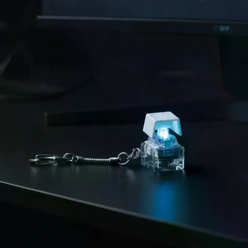 Creative Stress Relief Toy Colorful Glowing Push Button Sensory Toys Keychain LED Light Up Keyboard Toy For Adult Kids Gift