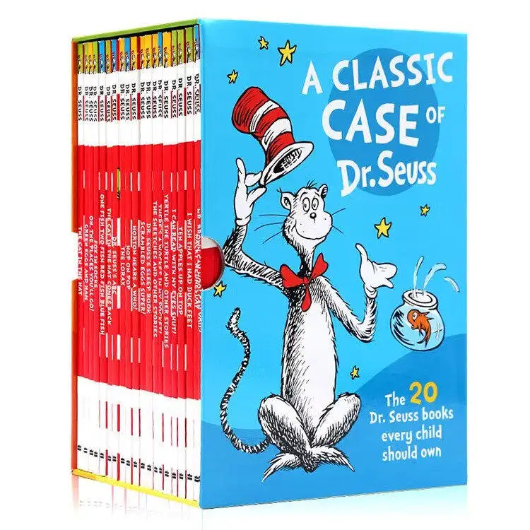 20 Books/set A Classic Case of Dr. Seuss Series Interesting Story Children's Picture English Books Kids Learning Toys