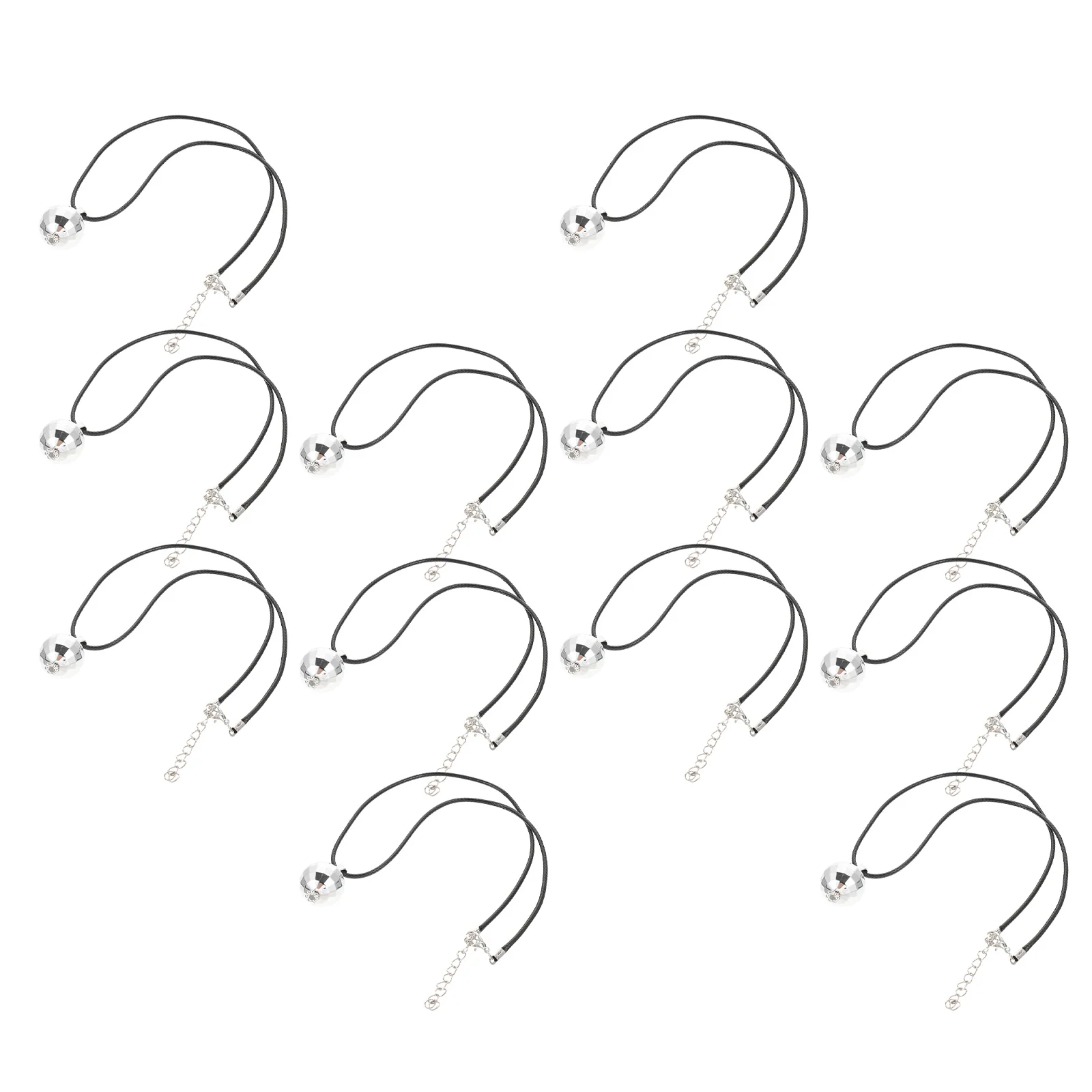 12 Pcs Disco Ball Costume Dance Party Necklace European and American Decorations