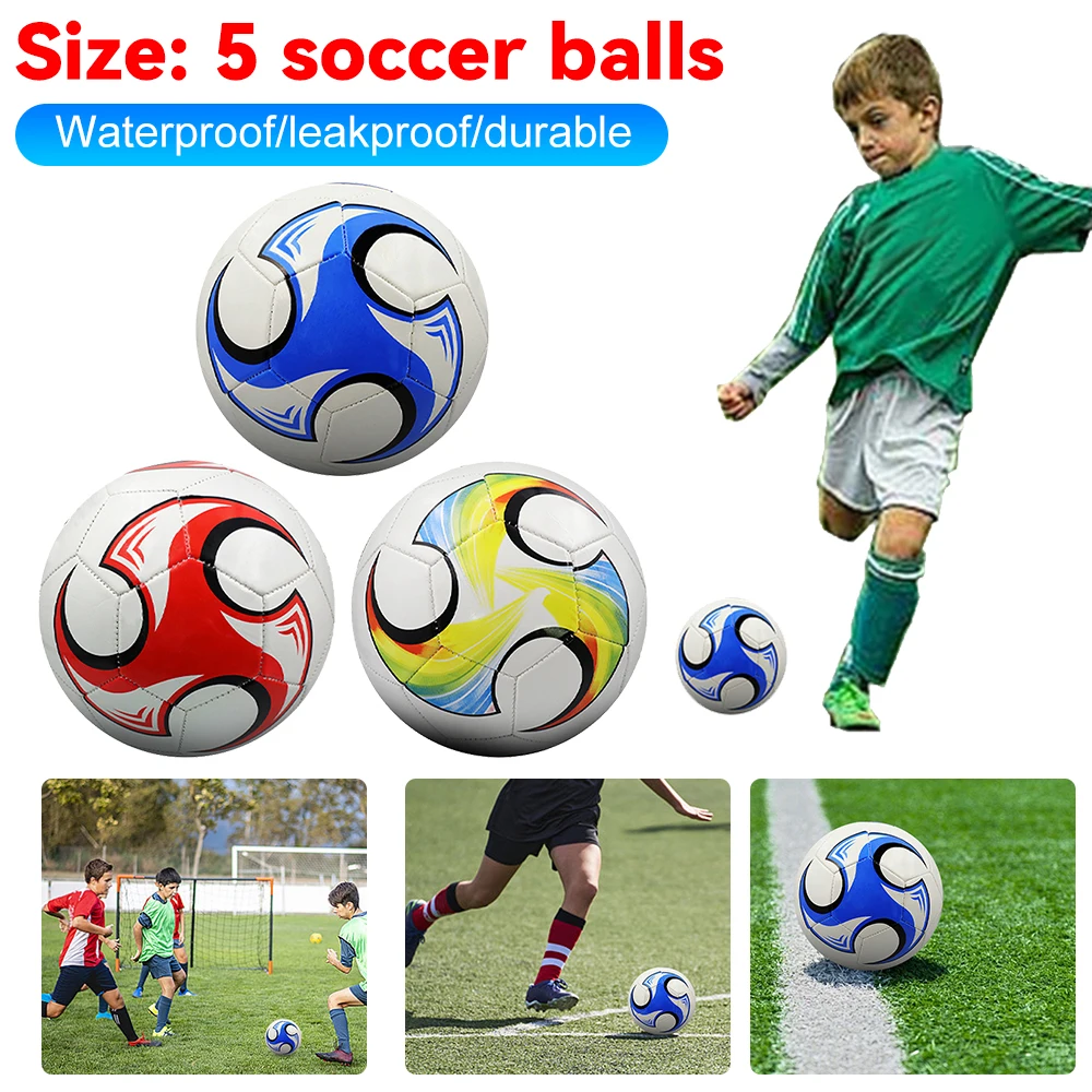 Size 5 Soccer Ball Durable Kids Soccer Sport Curve Ball High Quality Match Training Football Gift for Boys Girls Team Sports Toy