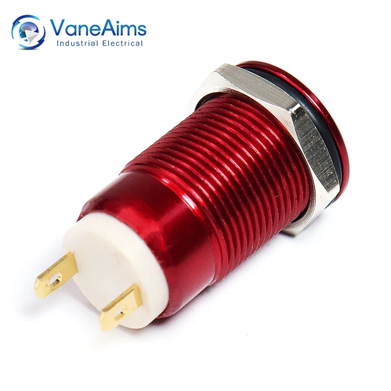 12mm Metal Push Button Switch On Off Self Reset Momentary Oxidation Red Blue Black Green Yellow Mini Electric Panel Switches 1NO