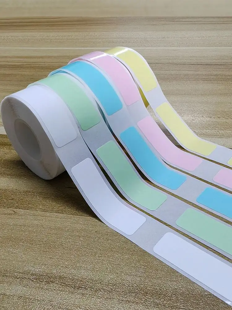 4 Rollen für Phomemo Klebeetiketten für D30 Tragbaren Thermodrucker, 0,47 X 1,57 Zoll (12 X 40 mm) 180 Etiketten/Rolle Farbe P11 P1 – Detail 3