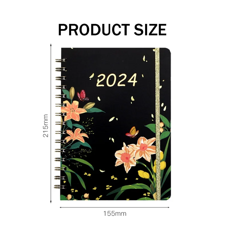 Perencana Mingguan Bulanan 2024 Jilid Spiral Dengan Tab, Jan - Des 2024, 15.5X21.5Cm C