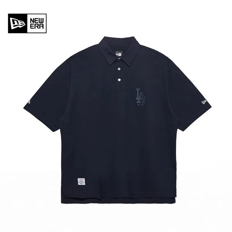 

Новая однотонная повседневная рубашка поло с короткими рукавами и буквенным принтом Era Xmlb Los Angeles Dodgers для мужчин