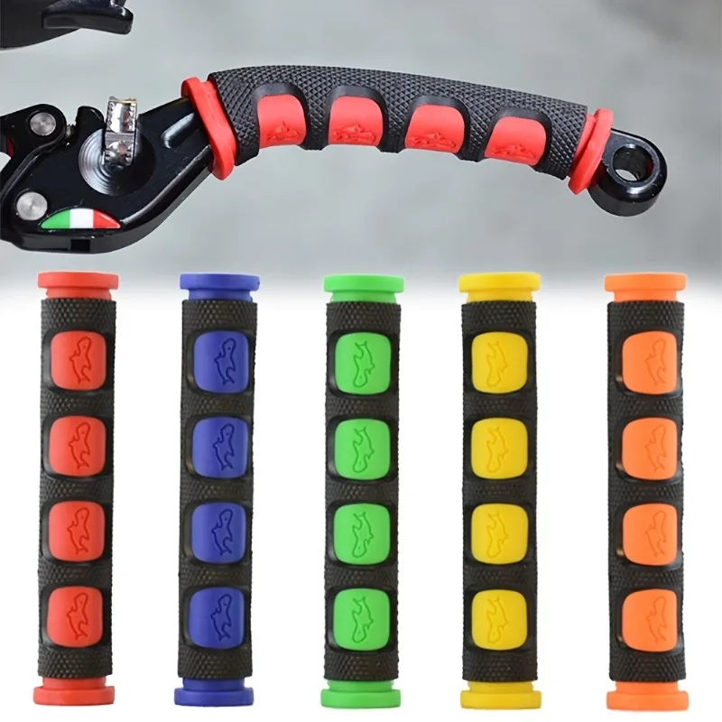 2pcs/set Anti-Slip Durable Brake Handle Silicone Sleeve Motorcycle Bicycle Protection Cover Protective Handlebar Accessories