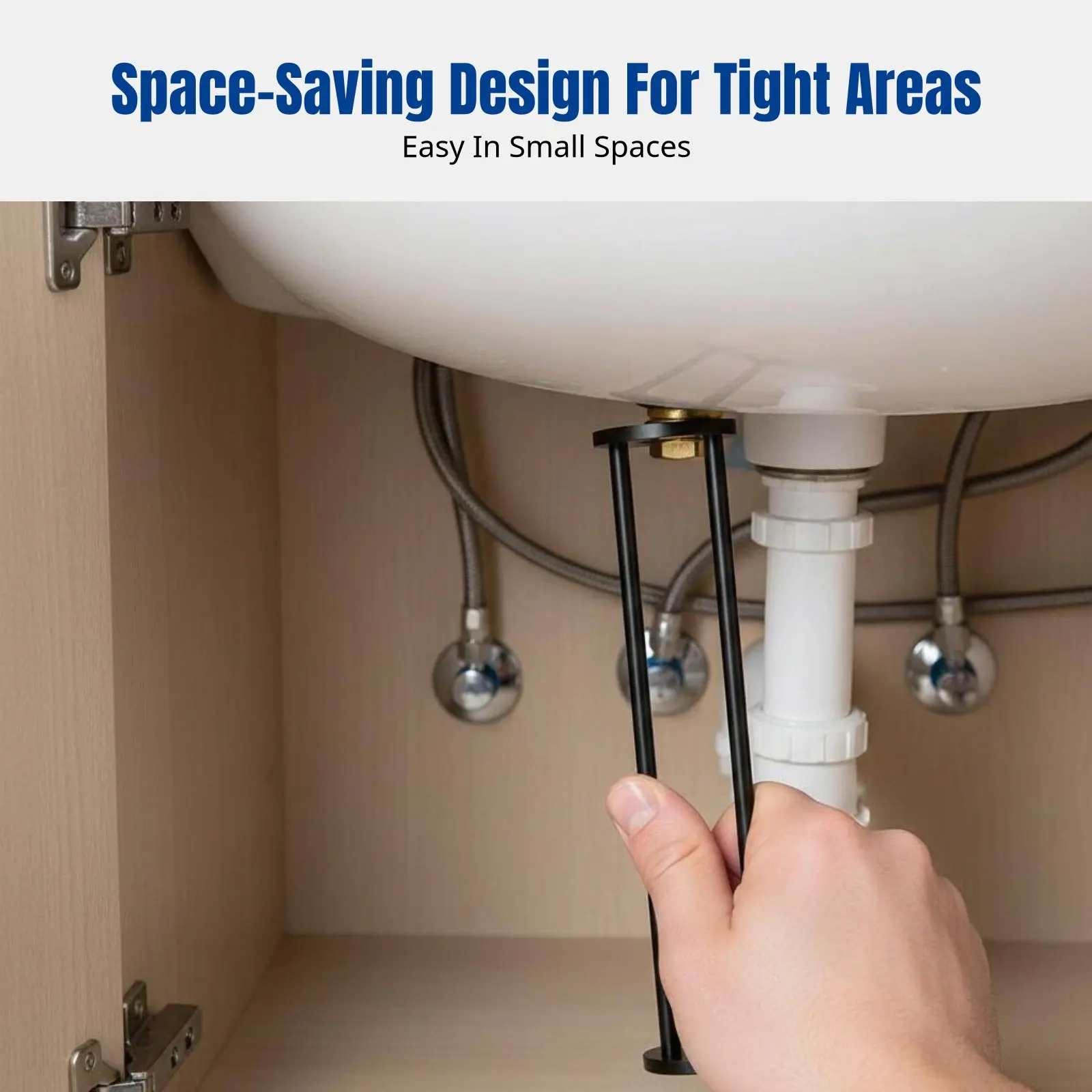 

Multifunctional Sink Wrench, Universal Wrench, Bathroom Faucet Repair Tool, Small Space Installation, High Carbon Steel