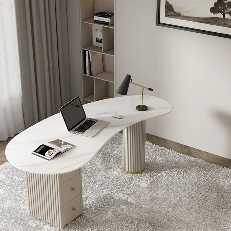 

Современный офисный стол Motion Desk Table белого цвета: компьютерная мебель для дома и офиса, экономичное и роскошное решение для работы