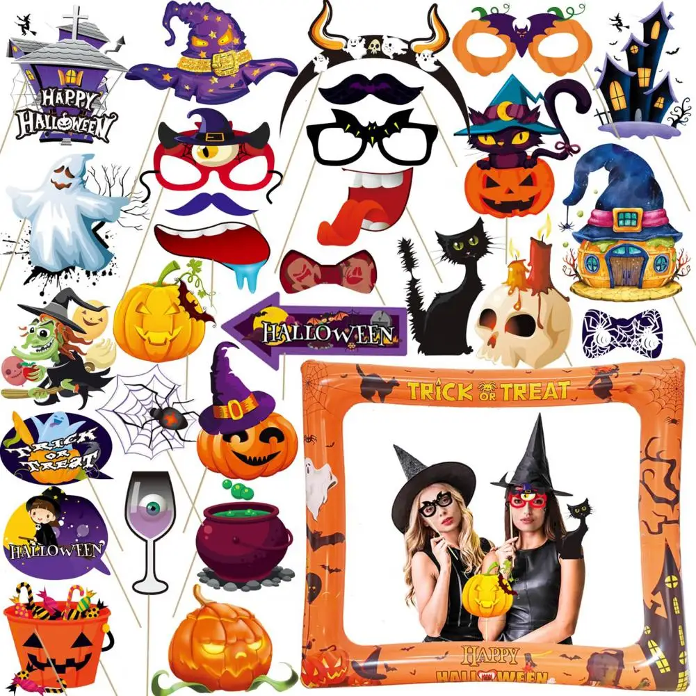 

Halloween Selfie Props Halloween Selfie Frame Fun Props for Party Decoration 30 Funny Halloween Photo Booth Props Included