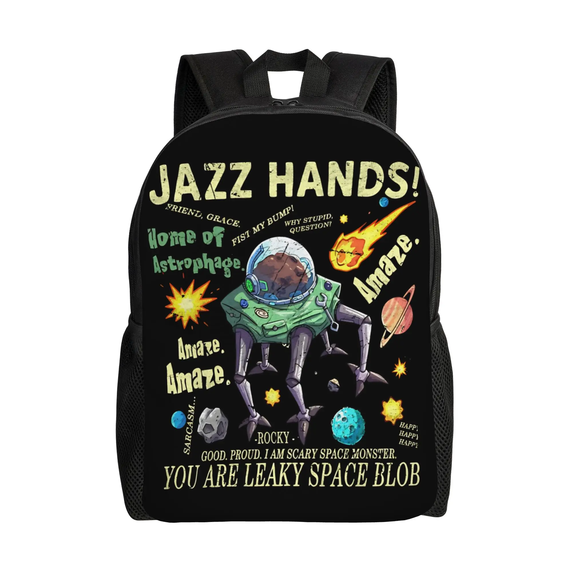 

Rockys Jazz Hands Amaze Project Hail Mary Eridian Aliens Backpack Student Travel Daypack Laptop Computer Canvas Bags Lightweight