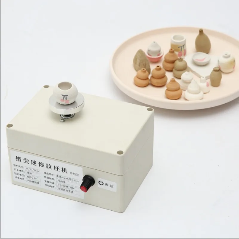 Mini Electric Pottery Wheel Machine Fast Delivery 5V Clay Throwing Making Ceramic for Art Supplies