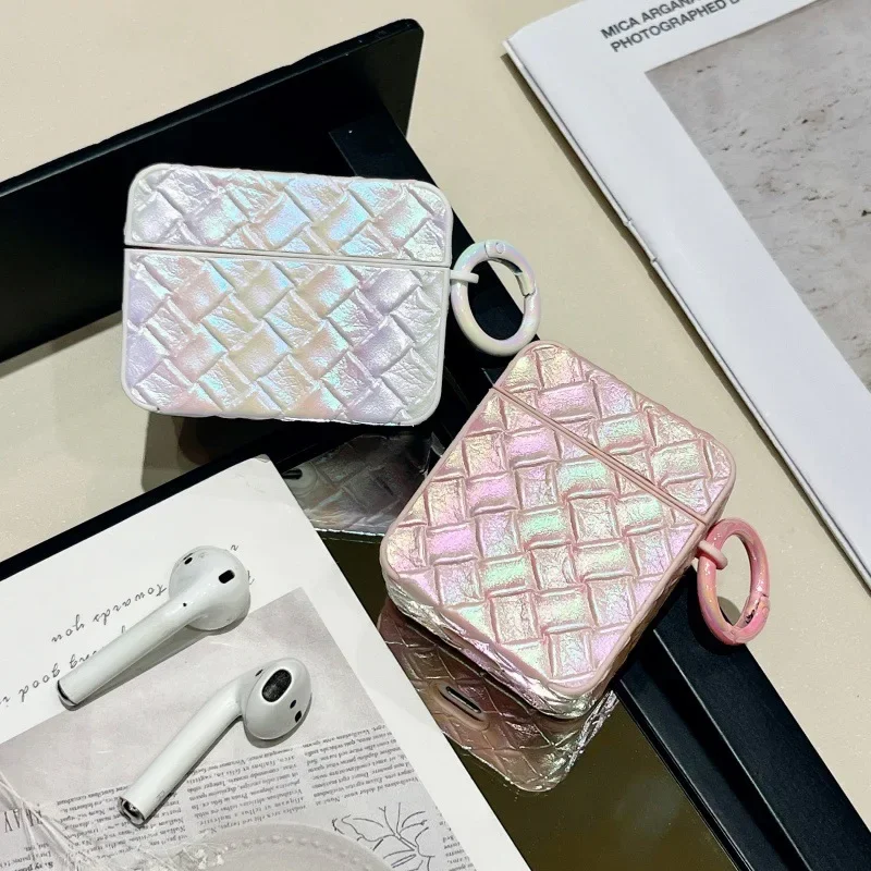 Geweven Kleurrijke Case voor AirPods 4 Airpod 1 2 3 Pro Pro 2 Bluetooth Oordopjes Opladen Doos Beschermende Oortelefoon Case Cover