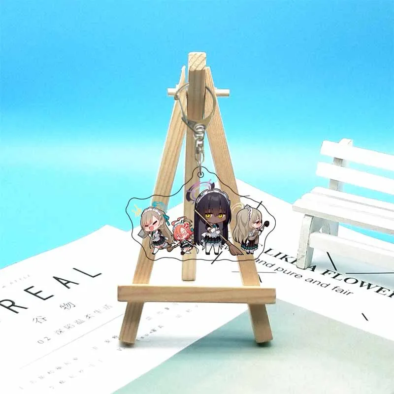 Anime Blue Archive Acrylic Figures Keychain Cartoon Cute Ichinose Asuna Bag Charms Fans Gift Women Pendant Chaveio Car Keyring