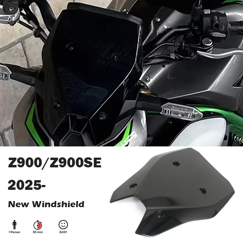 

New Motorcycle For Kawasaki Z900 Z900 SE 2025 Accessories Front Windshield Screen Visor Windscreen Double Bubble Wind Deflector