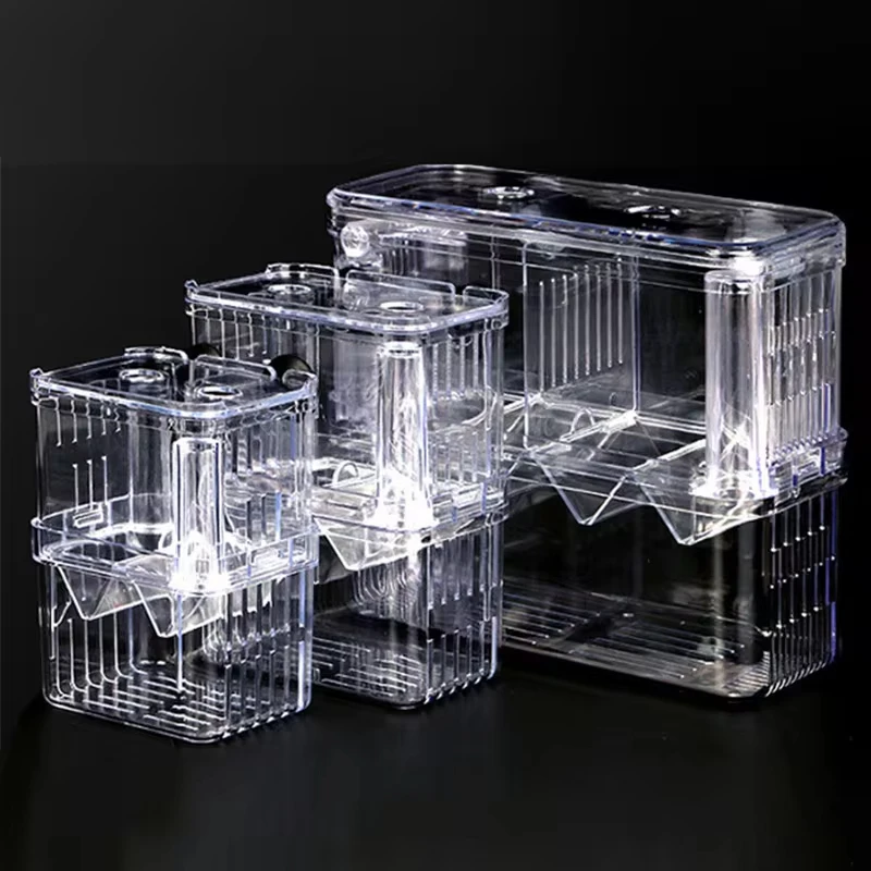 Multifunctional Fish Aquarium Fish Breeding Isolation Box High Clear Aquarium Breeder FishTank Double Guppies Hatching Incubator