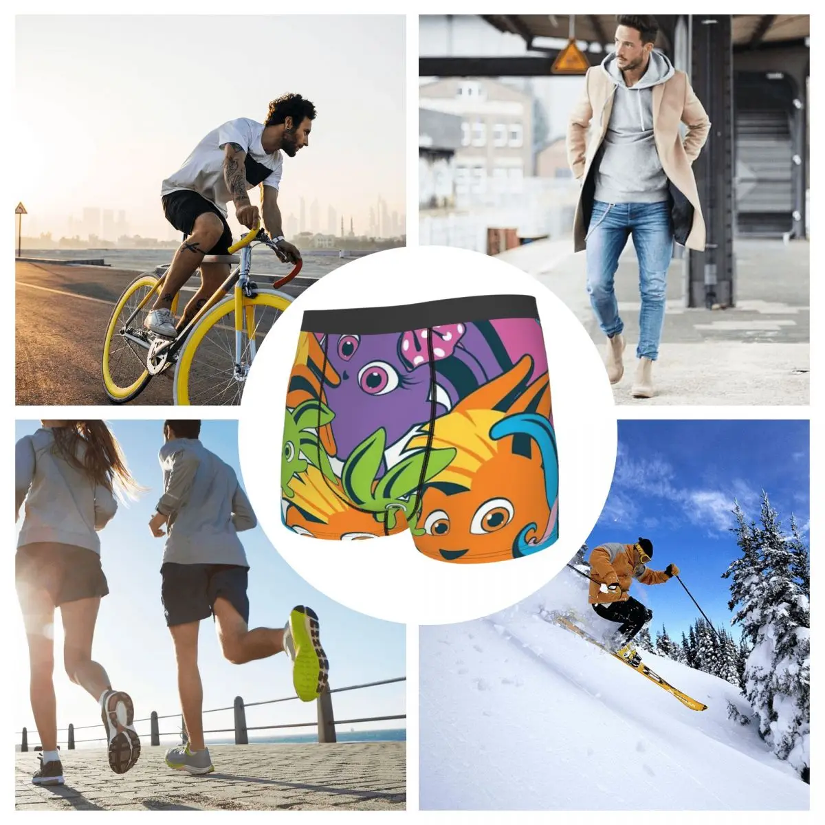 الملاكم السراويل السراويل مشمس الأرانب سراويل الرجال ملابس داخلية مريحة لهدايا صديقها رجل أوم