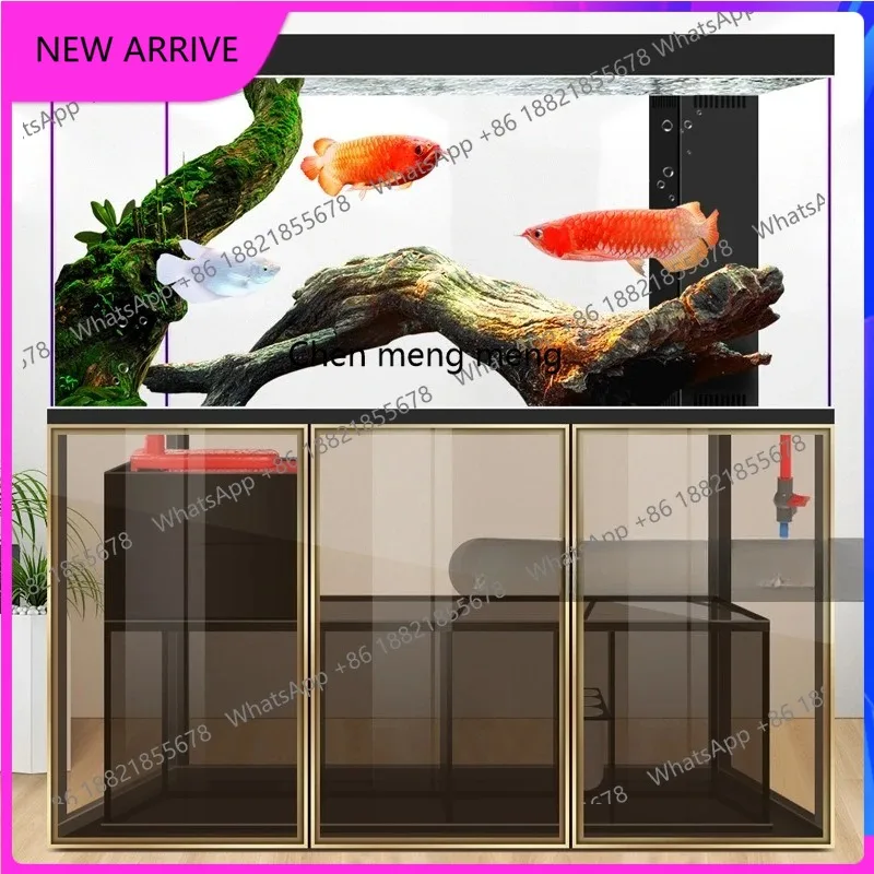 Фильтр с небольшим дном для гостиной, резервуар для арованы, бытовой самоциркуляционный экологический безводный ультра-белый аквариум H