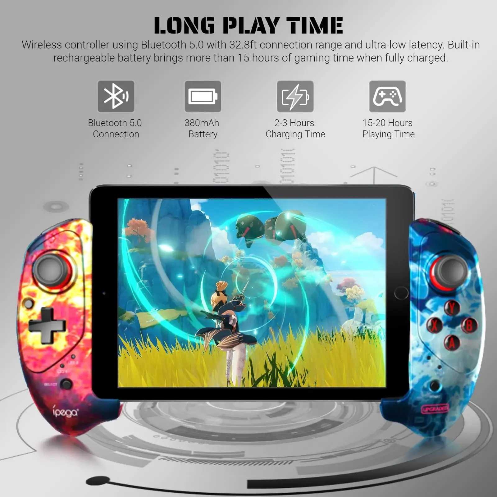 Controller di gioco per iPad/Mini/Air iPhone 14/13/12/11 iOS Tablet Android Gamepad per Galaxy Tab Huawei Mate Pad Yoga [5-11