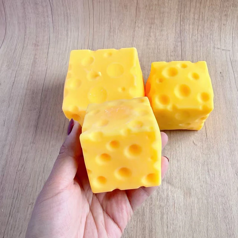 Giant Cheese Squishy Toys Large Slow Rising Soft Foam Sensory Stress Relief Fidget Toys for Adults Kids Birthday Gift Anti-Stres