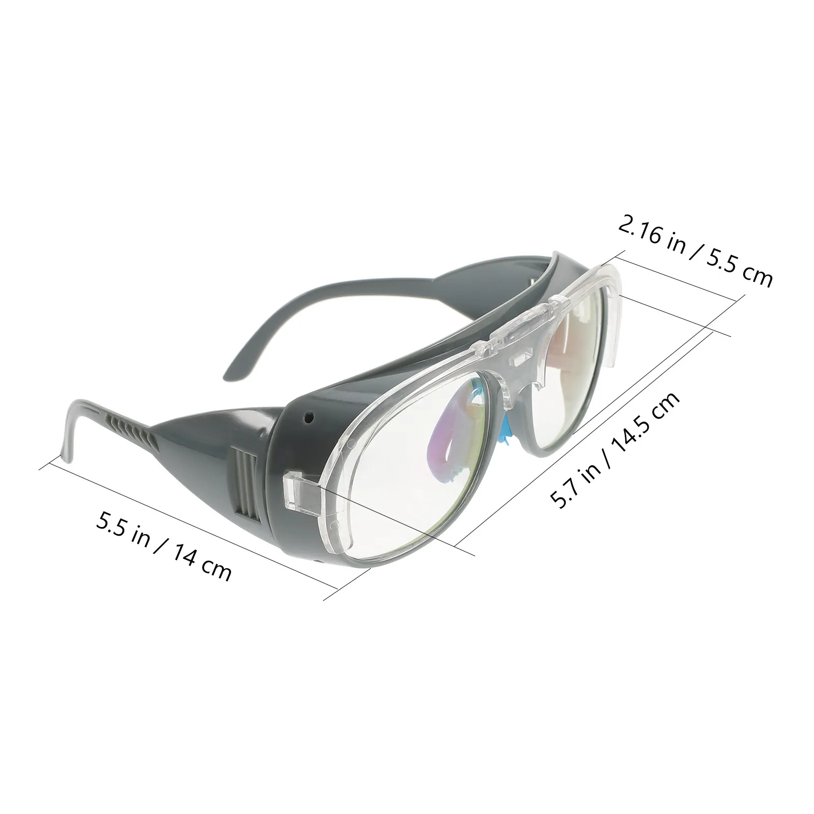 2Pcs Welding Protective Goggles Double-Layer Design Light Weight Ergonomic Fit Tinted Safety Glasses for Electric Welding Gas