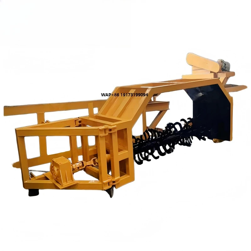 Tractor-Pulled Compost Turner Agricultural Equipment Towable Manual Turner Composting Making Machines Organic Compost Machine