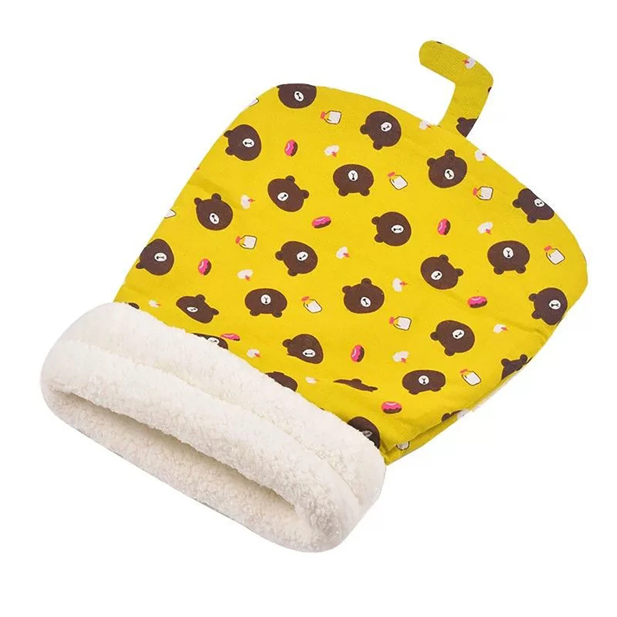 Cat Sleeping Bag Soft Cuddly Fluffy Feel Thickened Pet Pocket Type Quilt Bed Kitten Puppy Soft Comfortable Warm Nest Pet