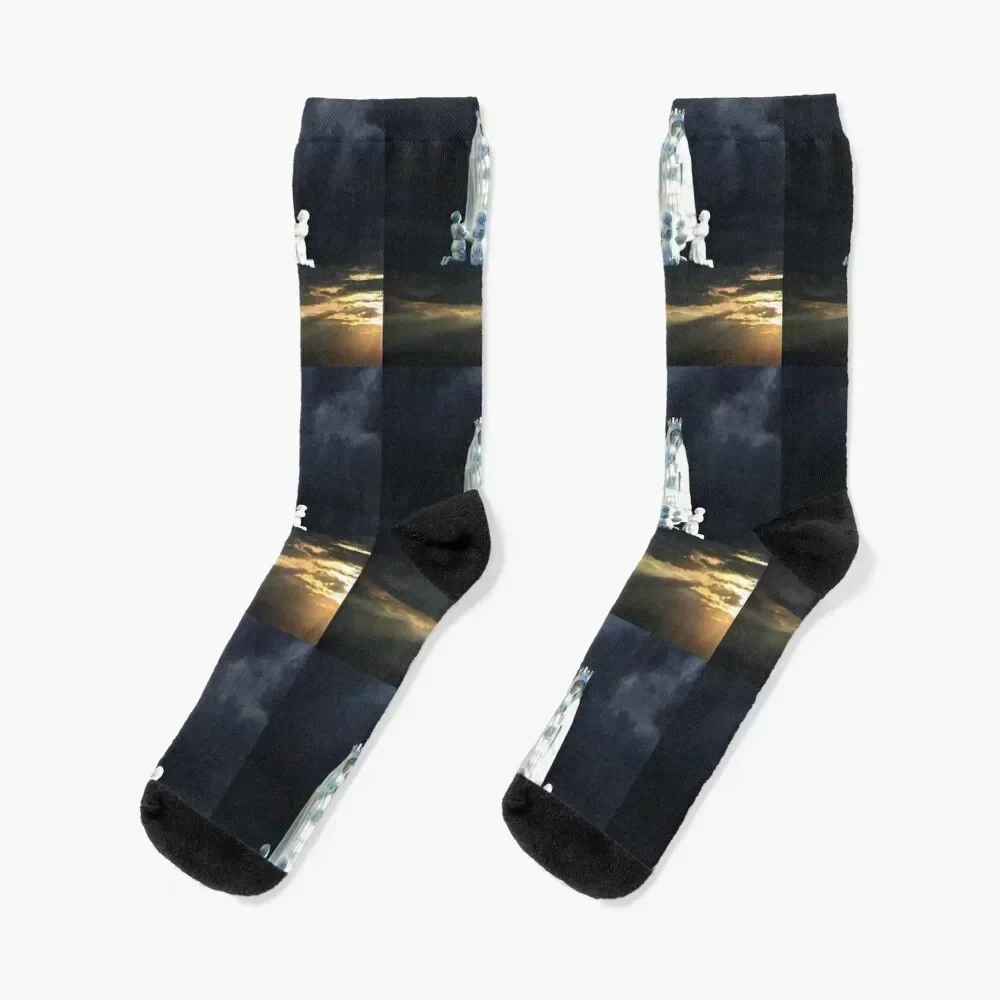 

Our Lady Of Fatima Socks new year Stockings compression happy short Mens Socks Women's