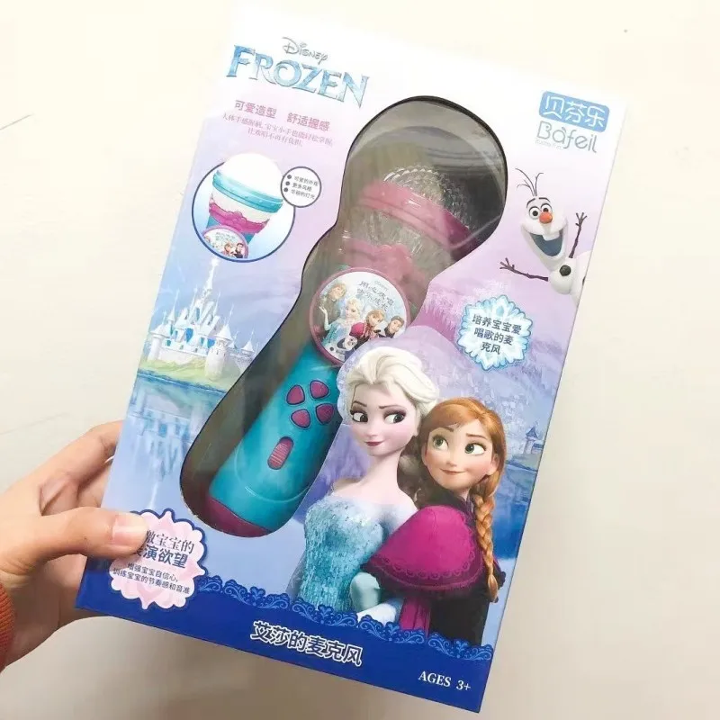 Disney Girls Princess Minnie Singing Microphone Toys Music Frozen Microphone Baby Song Girl Toy Gifts Singing Toy Festival Xmas