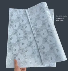 2PCS/ Pack African Lurex Floral SEGO Headtie Nigeria Head Gear Gele & Ipele High Quality Hair Tie Wrap Traditional Bandana Scarf