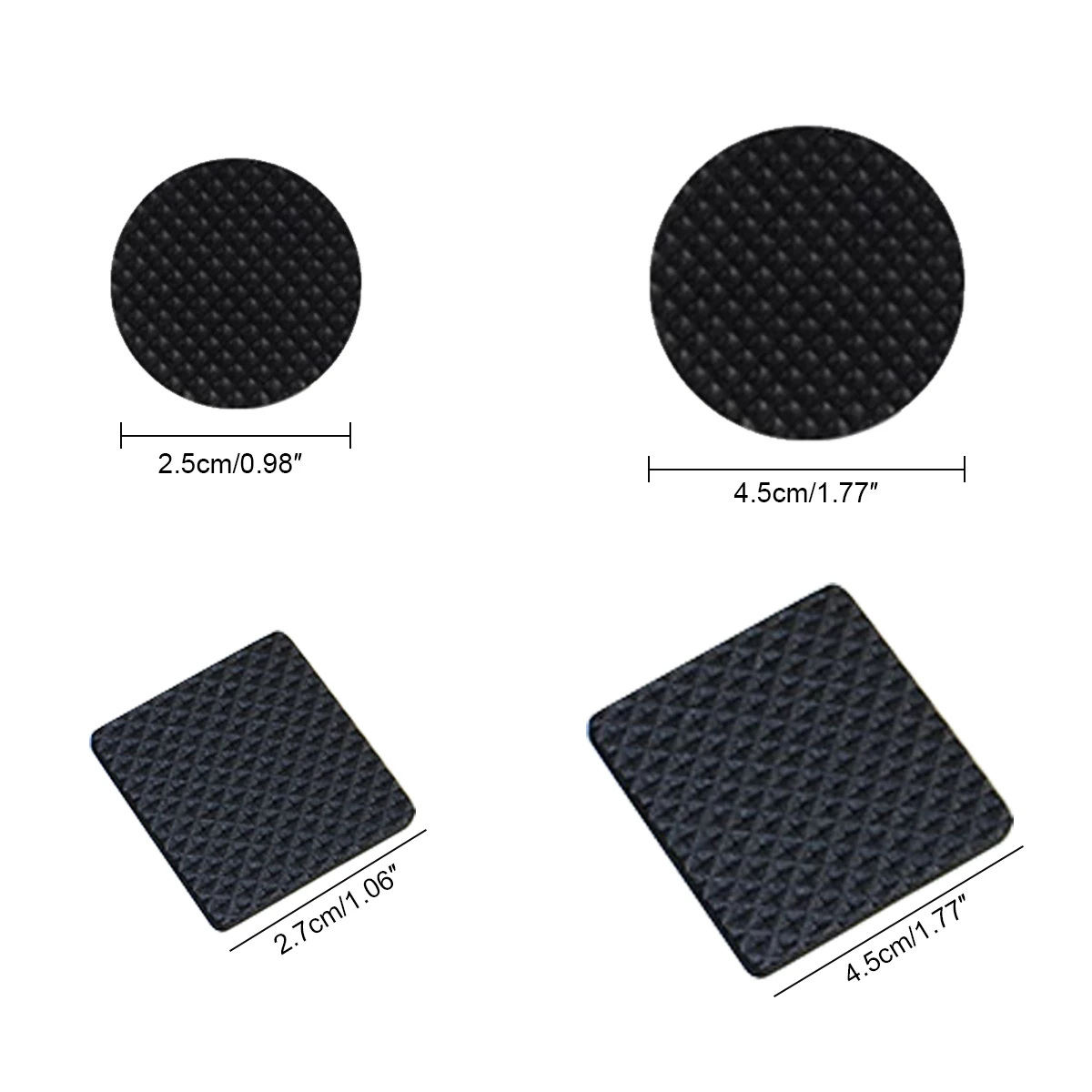 Self-Adhesive Mesh Eva Feet Round EVA Thick Table and Chair Feet Furniture Cushion Mute Wear-Resistant Black Rigid