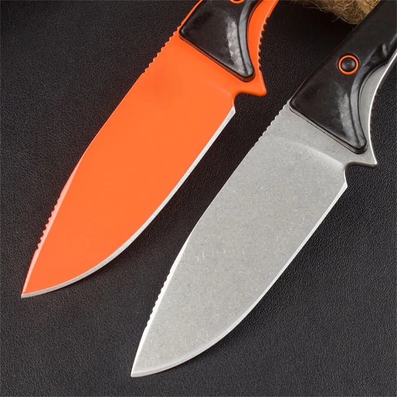 BM Fixed Blade Drop Point 15201 D2 Blade Nylon Fiber Handle With Sheath Knives Camping Adventure Self-defense Hunting EDC Knife