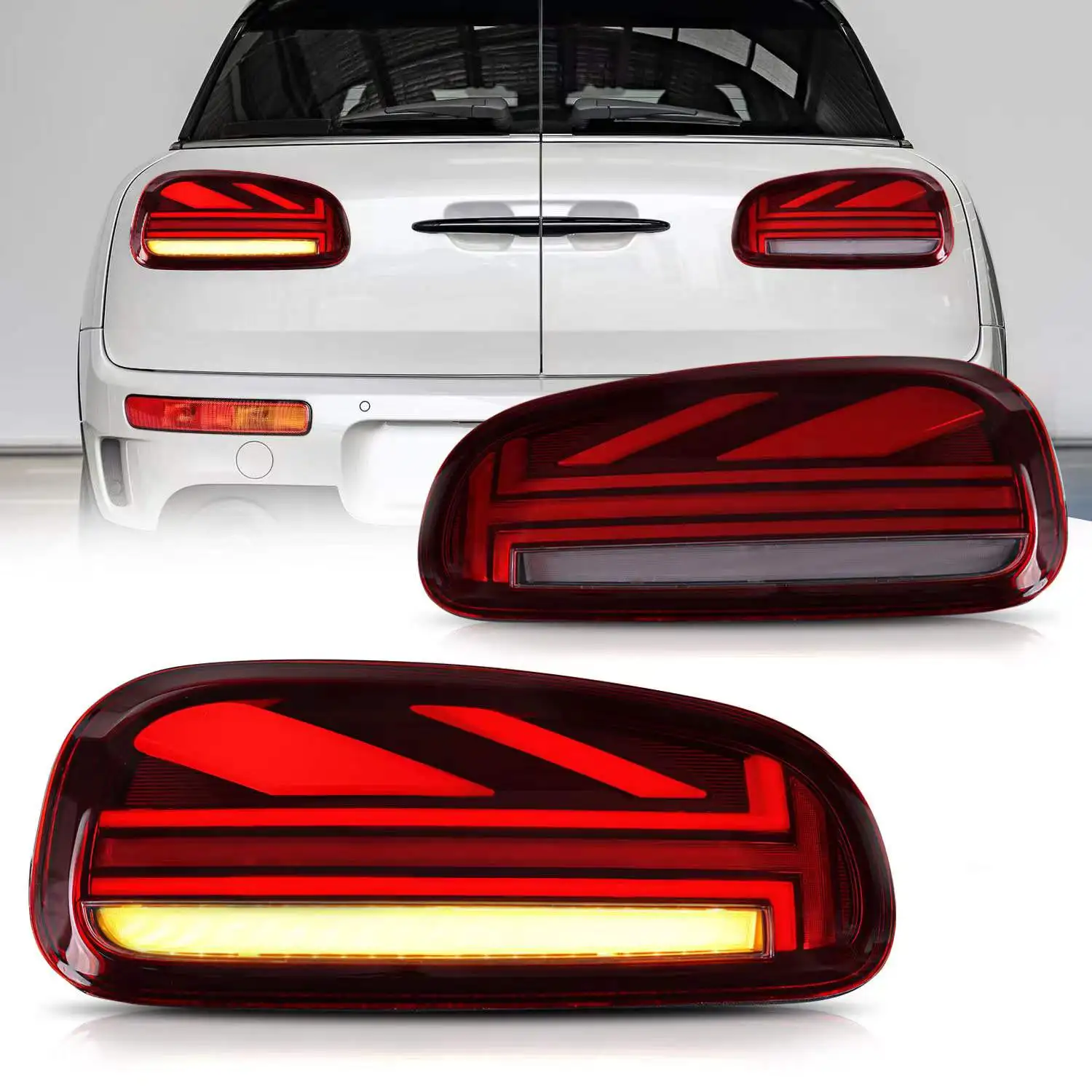Pop Pop LED Tail Light For BMW MINI Cooper F54 Clubman 2015-2020 Brake Rear Light Dynamic Car LED Lights Taillight Assembly