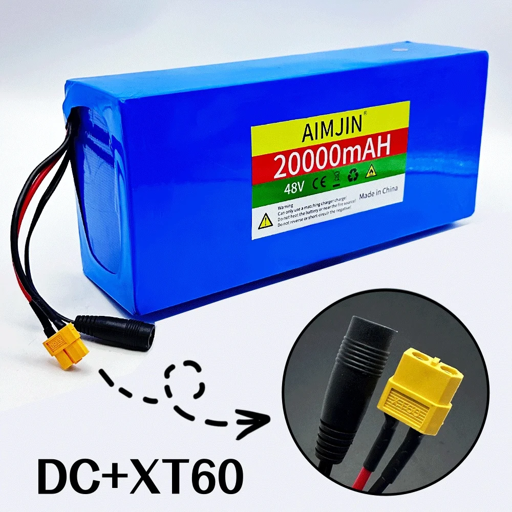 48V 20000MAh 18650 13S5P lithium battery pack with built-in BMS 500-1000W replaceable battery