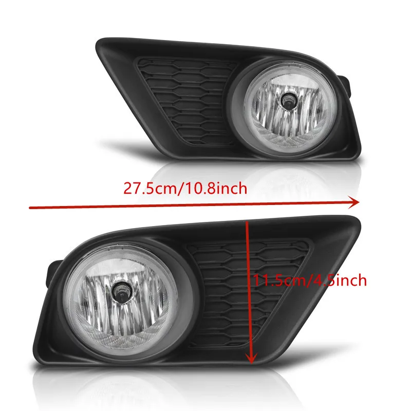 Pair Fog Light For 2011-2014 Dodge Charger front bumper Lamps +Wiring+Switch Kit Clear Lens assembly