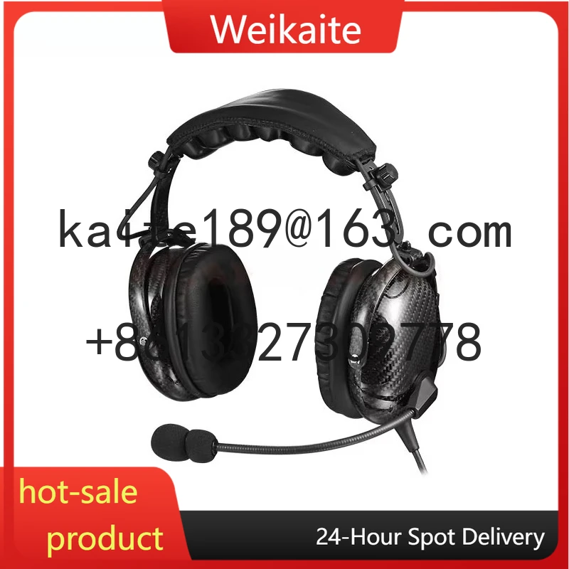 

bluetooth Real Carbon Fiber Pilot Headset ANR Aviation Headset Noise Cancelling Headphones