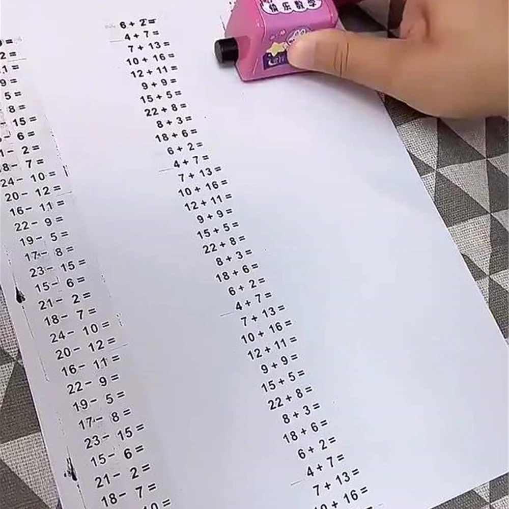 Math Toys Practical Long Lasting And Durable Product Length 8.8 * 8.5cm Student Stamp Exercise Stamp Be Easy To Operate