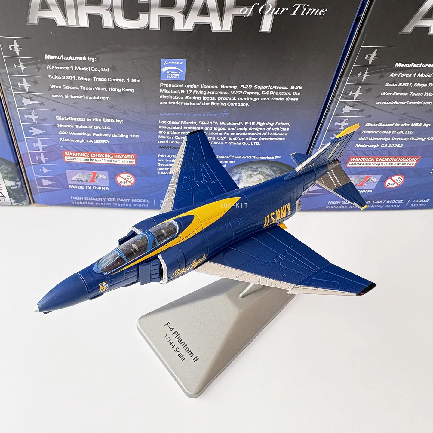 F-4II 1/144 Metal Scale Phantom Planes Model Blue Military Fighter Aircraft Model For Collection Gift Home Decor Creative Gift