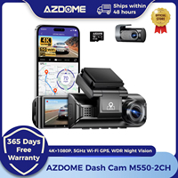 AZDOME M550 Pro 4K+1080P Dash Cam Front and Rear 3.18'' IPS Screen Dashcam 5GHz Wi-Fi GPS 150°FOV Car Camera WDR Night Vision